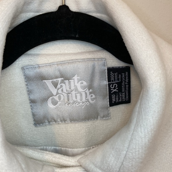 Vaute Couture plush cream short pea coat - size XS Made in USA vegan - Picture 4 of 16